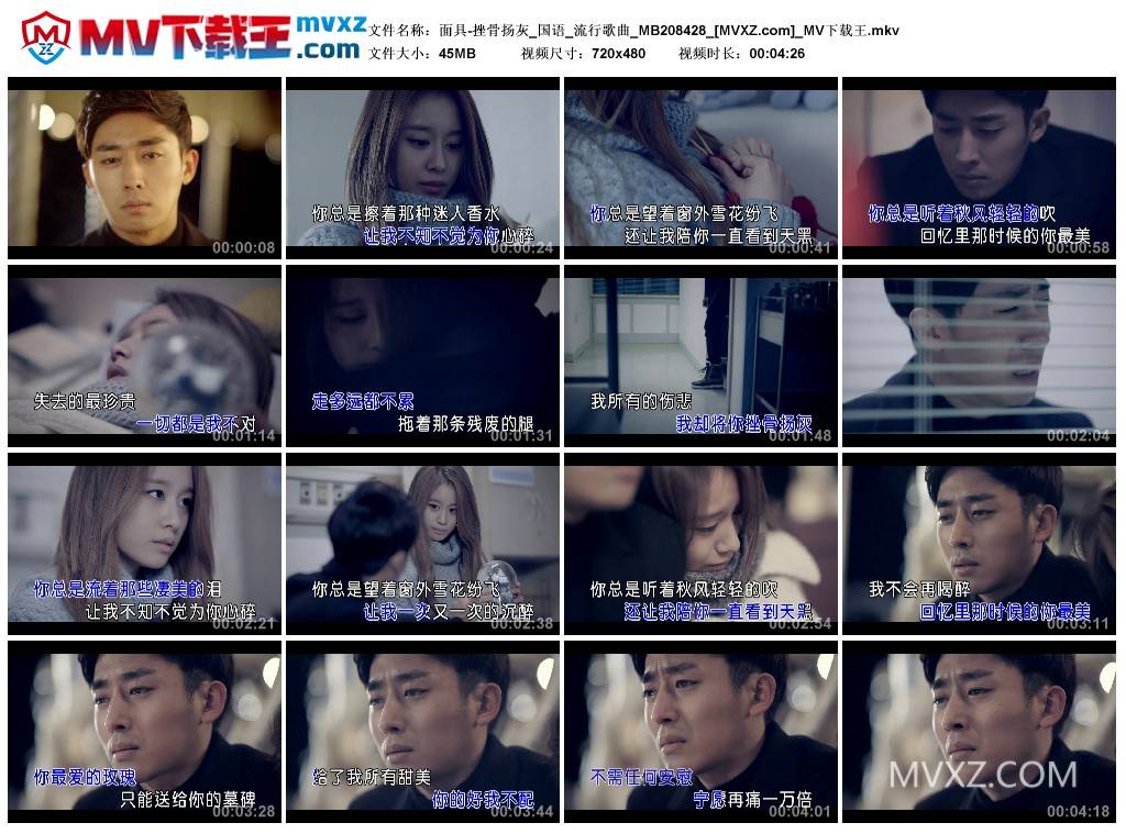 面具-挫骨扬灰_国语_流行歌曲_MB208428